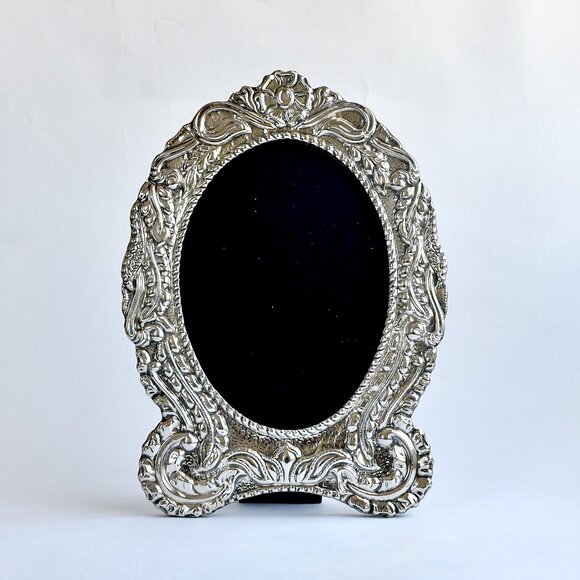 Large Plata Del Pilar Repousse Peruvian 925 Sterling Silver Picture Frame - Picture 2 of 8